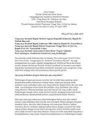 Kepentingan toleransi antara agama di malaysia dalam mengelakkan perselisihan faham antara kaum. Orasi Ilmiah Politik Global Dan Peran Islam Nikolaos Van Dam