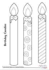 Birthday Candles Clipart Black And White Birthday Candles Large Colouring 2 Birthday Candles Birthday Candle Template Birthday Coloring Pages