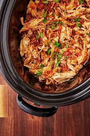 Serve with sour cream and cheese on top, with either tortilla chips or cornbread on the side. 25 Easy Slow Cooker Chicken Recipes Crock Pot Chicken Ideas