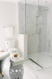 Maybe you would like to learn more about one of these? Marble Walk In Shower With Linear Drain Transitional Bathroom