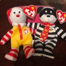 Ty Other Ronald Mcdonald Hamburglar The Bear Beanie Baby Poshmark