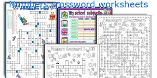 Math crossword puzzles that students will love! Numbers Crossword Worksheets