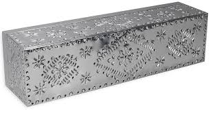 Natural Rectangular Punched Tin Vanity Light Fixture
