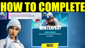Our fortnite winterfest guide takes a look at these christmas themed challenges for the holidays of 2019! Complete Operation Snowdown Quests Fortinte Winterfest Rewards 2020 Youtube