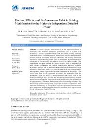 Types of disabilities in kenya. Pdf Factors Effects And Preferences On Vehicle Driving Modification For The Malaysia Independent Disabled Driver N Yusof Mohd Khairul Anwar Mohd Dahuri And Dr Mohd Nasir Hussin C23 316 Jrb Academia Edu