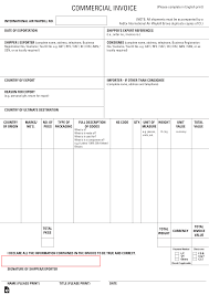 Free International Commercial Invoice Templates Pdf Eforms