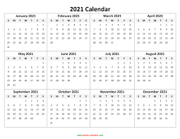 A free printable annual calendar for 2021 includes the us holidays. Yearly Calendar 2021 Free Download And Print