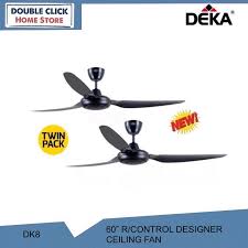 How to select the best designing and modern ceiling fans which are best and latest? Deka Dk8 60 3 Blades Designer Remote Control Ceiling Fan Black Twin Pack Shopee Malaysia