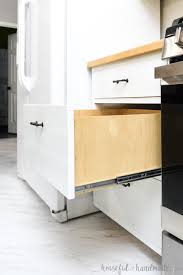 You can safely figure a 14 drawer slide will fit a drawer length up to 30 years in hardware. How To Install Cabinet Drawers With Ball Bearing Slides Houseful Of Handmade