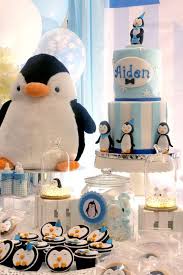 Full Moon Penguin Theme Baby Shower Party Ideas Photo 11 Of 12 Penguin Theme Baby Shower Penguin Baby Showers Penguin Birthday Party