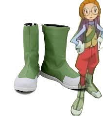 Digimon Adventure Zero Two Digimon 2 MIYAKO INOUE MIYAKO YOLEI Cosplay  Boots Green Shoes Custom Made 
