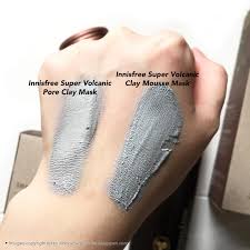 After cleansing, apply the mask onto dry face. Innisfree Super Volcanic Clay Mousse Mask Review Jean Kuah S Beauty Blog