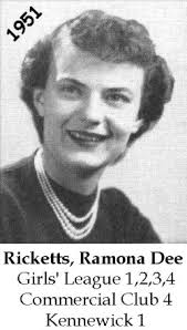 RIP ~ Ramona Ricketts Dickerson ('51)