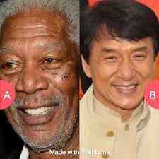 Who's your favorite...Morgan Freeman or Jackie Chan? Make yours @  http://bit.ly/getwishbone