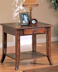 Slate top table with single drawer and lower shelf. Franklin End Table With Slate Tile Top And Storage Co700257