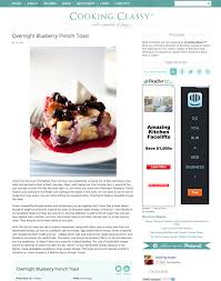 Is it in good taste to use the word classy? Custom Food Blog Design For Cooking Classy
