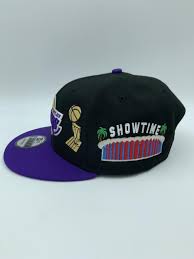 Custom Exclusive 2021 Los Angeles Lakers New Era Snapback Showtime Championship Edition Los Angeles Lakers New Era Snapback Sports Caps