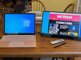 Connect a dual monitor expansion box to a usb port on your laptop. How To Connect Your Laptop To An External Display The Verge