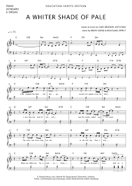 De beste van de edison winnaars. A Whiter Shade Of Pale Edu Leadsheet Klavier Solo Pdf Noten Von Procol Harum Arr Bg Wo In C