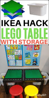 Diy Lego Table With Storage Easy Ikea Hack The Kids Wlll Love Lego Table With Storage Lego Table Diy Lego Table