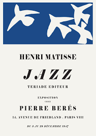Abstract Waves Print Poster Matisse Vintage