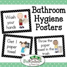 Bathroom Hygiene Posters Kids School Preschool Classroom Preschool Activities