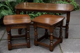 Beautifully crafted from the finest character oak combined with a warm tudor brown traditional finish contrasted with beautifully crafted turned carvings from that period which is antiqued to give the authentic look. Old Charm Coffee Side Table Second Hand Household Furniture Buy And Sell Preloved