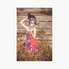 While other costumes are fun ideas which extrapolate on the card theme. Santa Muerte Halloween Costume Witch Woman And Black Cat Witch Death Make Up Greeting Card By Mehendra Redbubble