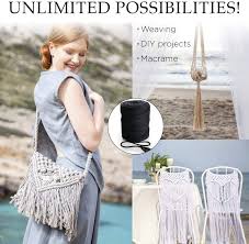 Get 40 macrame wall hanging patterns for free. Buy Black Macrame Cord 4mm X 200 Yards Soft Cotton Rope For Plant Hanger Black Macrame Supplies For Bohemia Decorations Dyed Cotton Yarn For Dream Catcher Diy Crafts By Mb Cordas Online