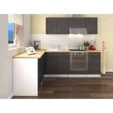 Obi Cuisine Complete D Angle L 280 Cm Gris Laque Brillant Petit Stockage De Cuisine Meuble Sous Evier Cuisine Complete