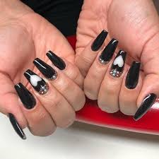 Black And Red Nails For Valentines Day Nail And Manicure Trends You can create different textures and effects by using glitters and shiner.