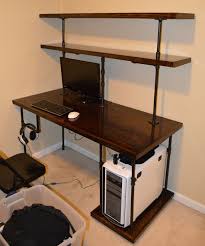 Build a small computer desk with pipe legs {free plans}. 22 Diy Computer Desk Ideas That Make More Spirit Work Enthusiasthome Computer Desk Design Diy Computer Desk Industrial Computer Desk