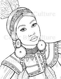 Let them enhance their artful side and print these amazing printable coloring designs for your babies! Comanche Woman Coloring Page Color By Culture Native American Women Art Comanche Coloring Pages