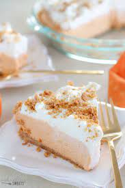 Simply beat together in a chilled medium bowl a 1/2 cup of whipping cream. Cream Cheese Pumpkin Pie Celebrating Sweets