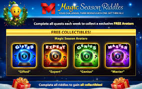 No need to purchase golden spin if you only wants to upgrade your cue. Miniclip Games On Twitter Finish All Weekly Magic Season Riddles In 8ballpool And Get Free Exclusive Avatars Every Week A New One Will Be Available Collect A Free Invisible Cue Piece