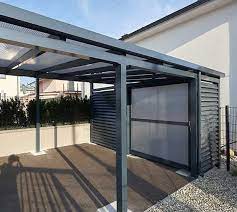 Carports Aus Aluminium Aluzaune Kollarits Hauswand Carport Uberdachung Gelander Balkon