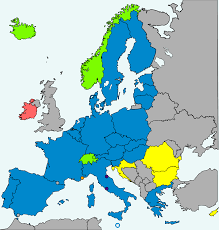 The 'schengen area' comprises of a group of european countries that do not have any restrictions for tourists travelling across their territory. Schengen Avtalen Wikipedia