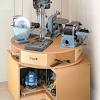 The metal ball bearing lazy susan lets this unit spin with the touch of a finger. 1
