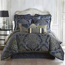 4 6 out of 5 stars 317 ratings based on 317 reviews current price 27 99 27. Waterford Linens Vaughn Reversible Comforter Set In Navy Gold Bed Bath Beyond