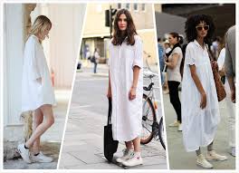 In the style has the latest in long sleeve, shirt dresses including oversized, checked and satin. 5 Tips To Wear Sneakers With Dresses Morimiss Blog