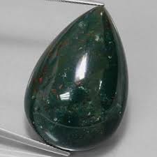 Black And White Spotted Gemstone 61 31 Ct Spotted Green Bloodstone Crystals And Gemstones Green Bloodstone Bloodstone