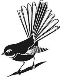 Fantail Bird Stencil Bird Drawings Drawings