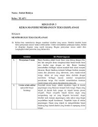 Contoh soal bahasa indonesia kelas xi kali ini akan membahas bab struktur dan kebahasaan teks eksplanasi. Contoh Soal Dan Jawaban Teks Eksplanasi Doc Peranti Guru