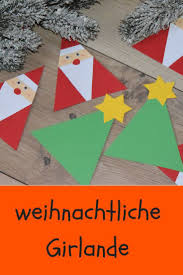 Mit Kindern Fur Weihnachten Basteln Eine Susse Girlande Mit Nikolausen Und Weinachtsb Weihnachtszeit Basteln Basteln Weihnachten Dekoration Weihnachten Basteln