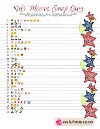 Sure, you know all about mclovin, but do you know what dance tape napoleon bought? Free Printable Kids Movie Emoji Quiz