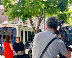 CityRIDE is a transportation assistance program! 🚌💺 @LADOTtransit's Luz  Echavarria joined a frequent passenger Isabel Guzman