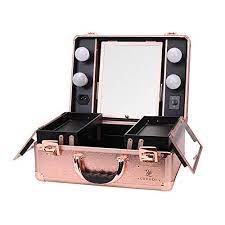 Color glossy white pro black champagne gold hello kitty pearl white rose gold silver. Top 10 Makeup Case With Lights Of 2021 Best Reviews Guide