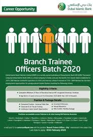 Dubai Islamic Bank Jobs 2020 Pakistan For Branch Trainee Officers Islamic Bank Bank Jobs Banks Advertising