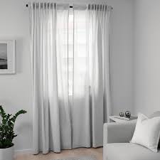 Hannalill Curtains 1 Pair Gray Ikea Blickdichte Gardinen Gardinen Vorhange Grun