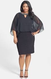 Free Shipping And Returns On Xscape Embellished Chiffon Shutter Pleat Cocktail Dress Plus Size A Vestidos Africanos Curtos Vestidos Vestidos Elegantes Curtos